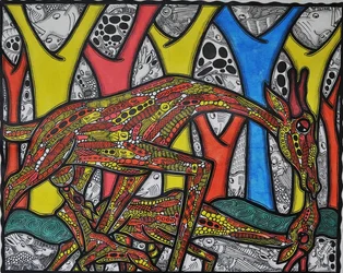 Mutter Giraffe